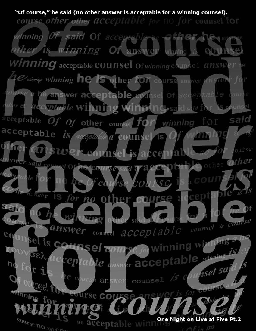 Sorry, One Night on Live at Five requires image support.