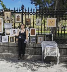 Set up with my paintings