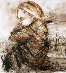 'How we Become and Unbecome', Oil on Yupo paper, 9" x 12", 2021