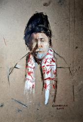 'George in the New Year', Oil on panel, 18" x 24", 2024